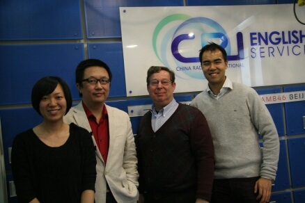 The dress code is a lot more casual -- even for a China Radio International appearance.